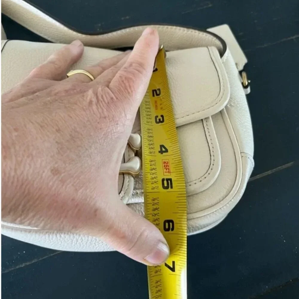 Coach Tabby Messenger 19 Chalk Leather Crossbody NWOT - Picture 8 of 8